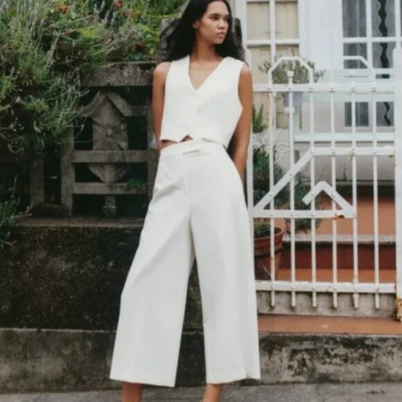 ZARA High Waisted Culottes Pant - Picture 2 of 10